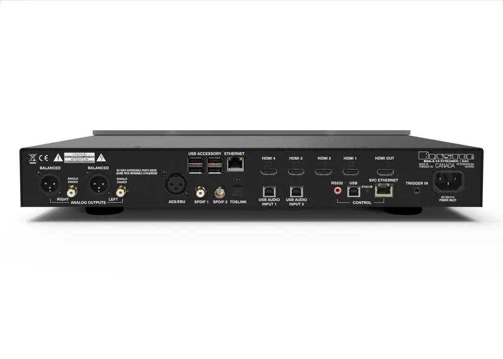 Bryston BDA-3.14 DAC Streamer Rear