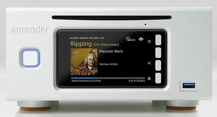 Aurender ACS100 Music Server/CD Ripper Silver