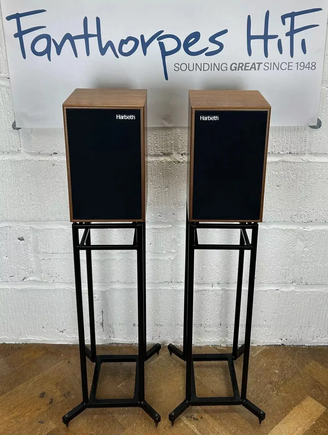 Harbeth P3ESR XD Standmount Speakers w/ Harbeth Stands - Walnut - Preowned