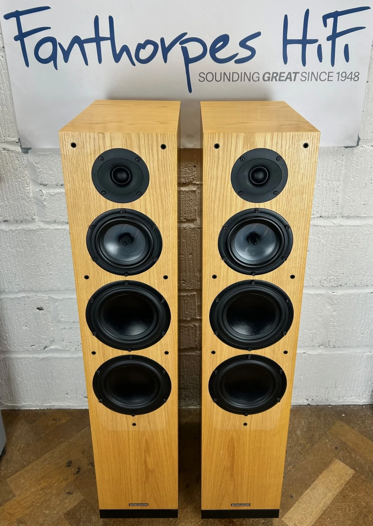 Spendor A9 Floorstanding Speakers - Light Oak - Preowned